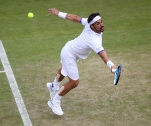 Wimbledon Tennis - Wimbledon - All England Lawn Tennis and Croquet Club, London, Britain - July 6, 2019  Italy's Fabio Fognini in action during his third round match against Tennys Sandgren of the U.S.  REUTERS/Carl Recine CARL RECINE