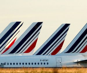 FILE PHOTO: Tails of Air France airplanes are seen at the Charles-de-Gaulle Airport in Roissy FILE PHOTO: Tails of Air France airplanes are seen at the Charles-de-Gaulle Airport in Roissy, near Paris, France, August 26, 2018. REUTERS/Christian Hartmann/File Photo Christian Hartmann