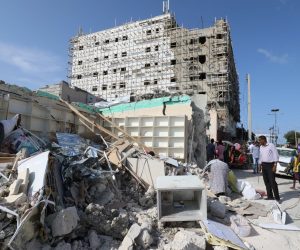 General view shows people at the scene of a suicide car explosion in Mogadishu A general view shows people at the scene of a suicide car explosion at a check point near Somali Parliament building in Mogadishu, Somalia June 15, 2019 REUTERS/Feisal Omar FEISAL OMAR