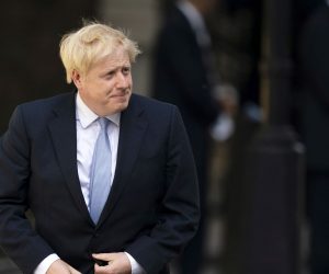 epa07737730 British Prime Minister Boris Johnson arrives in Downing Street following his appointment by the Queen in London, Britain, 24 July 2019. Former London mayor and foreign secretary Boris Johnson is taking over the post after his election as party leader was announced the previous day. Theresa May stepped down as British Prime Minister following her resignation as Conservative Party leader on 07 June.  EPA/WILL OLIVER