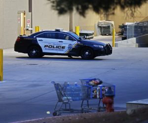 epa07756173 Police outside the cirme scene as officers continue investigating the mass shooting at a Walmart in El Paso, Texas, 04 August 2019. Reports state that twenty people were confirmed killed and many more injured on 03 August 2019 by a lone gunman at a Walmart at the Cielo Vista Mall.  EPA/LARRY W. SMITH