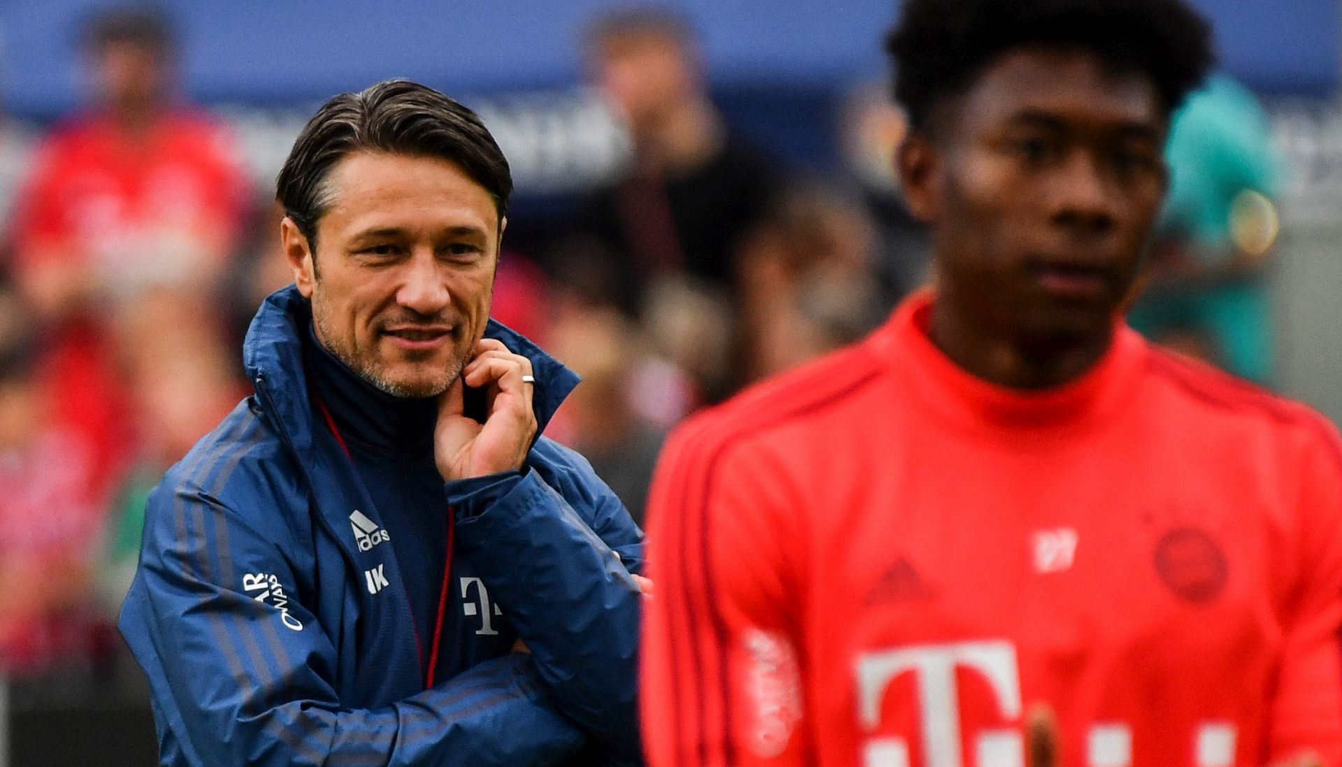 epa07765583 Bayern Munich's head coach Niko Kovac gestures during the FC Bayern Muenchen training camp in Rottach-Egern, Germany, 10 August 2019. The german first dvision soccer is preparing for the 2019/2020 season until 10 August.  EPA/PHILIPP GUELLAND