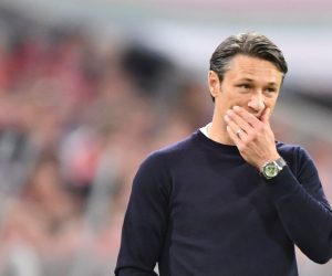 epa07776661 Bayern's head coach Niko Kovac reacts during the German Bundesliga soccer match between FC Bayern and Hertha BSC in Munich, Germany, 16 August 2019.  EPA/PHILIPP GUELLAND CONDITIONS - ATTENTION: The DFL regulations prohibit any use of photographs as image sequences and/or quasi-video.