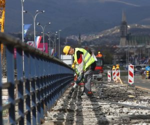Zagreb: Radovi na sanaciji Mosta slobode 26.03.2019.,Zagreb - Radovi na sanaciji Mosta slobode.
Photo:Boris Scitar/Vecernji list/PIXSELL