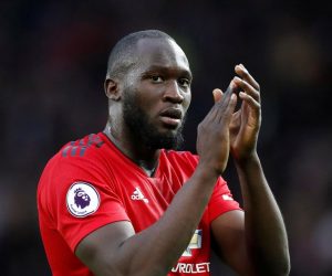 Premier League - Manchester United v Southampton Soccer Football - Premier League - Manchester United v Southampton - Old Trafford, Manchester, Britain - March 2, 2019  Manchester United's Romelu Lukaku applauds fans after the match   Action Images via Reuters/Carl Recine  EDITORIAL USE ONLY. No use with unauthorized audio, video, data, fixture lists, club/league logos or "live" services. Online in-match use limited to 75 images, no video emulation. No use in betting, games or single club/league/player publications.  Please contact your account representative for further details. CARL RECINE