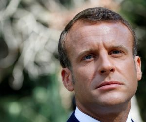 FILE PHOTO: French President Emmanuel Macron attends a ceremony marking the 75th anniversary of the Allied landings in Provence in World War Two which helped liberate southern France, in Boulouris FILE PHOTO: French President Emmanuel Macron reacts as he arrives at a ceremony marking the 75th anniversary of the Allied landings in Provence in World War Two which helped liberate southern France, in Boulouris, France, August 15, 2019.  REUTERS/Eric Gaillard/File Photo Eric Gaillard