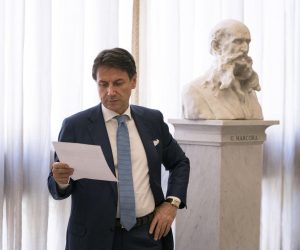 epa07803926 A handout photo made available by Chigi Palace press office shows Designated Italian Prime Minister Giuseppe Conte during a pause of a round of consultations for the formation of the new Government, Rome, Italy, 30 August 2019.  Italian President Mattarella on 29 August handed outgoing Premier Giuseppe Conte a mandate to form a government.  EPA/FILIPPO ATTILI / CHIGI PALACE PRESS OFFICE / HANDOUT  HANDOUT EDITORIAL USE ONLY/NO SALES