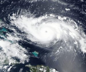 epa07807934 A handout photo made available by NASA showing NOAA-NASA’s Suomi NPP satellite visible light image of Hurricane Dorian on 30 August 2019, issued 31 August 2019 as it was just north of Turks and Caicos and heading towards the northwestern Bahamas. NASA report that  Dorian attained Category 4 status on the Saffir-Simpson Hurricane Wind Scale which means the storm is packing 130 – 156 mph (209-251 km/h) winds.  The second change in the storm was the turn it took during the nighttime hours which now has the storm potentially not making direct landfall on Florida but rather Georgia and the Carolinas.  EPA/NASA / HANDOUT MANDATORY CREDIT:  NASA Worldview, Earth Observing System Data and Information System (EOSDIS) HANDOUT EDITORIAL USE ONLY/NO SALES