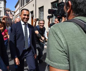 epa07814638 M5S (Five Star Movement) leader Luigi Di Maio returns to Chigi Palace after having lunch, in Rome, Italy, 03 September 2019. An online vote of grass-roots members of the anti-establishment 5-Star Movement (M5S) to ratify a possible government alliance with the centre-left Democratic Party (PD) got under way at nine o'clock Tuesday morning. Voting on the Rousseau platform will be open until six o'clock this evening. If the vote is positive then premier-designate Giuseppe Conte, also outgoing premier, will probably return to President Sergio Mattarella and say he will go ahead on the M5S-PD government-formation bid.
ANSA/ALESSANDRO DI MEO  EPA/ALESSANDRO DI MEO