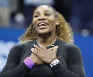 epa07821343 Serena Williams of the US reacts after defeating Elina Svitolina of Ukraine during their Semi-Finals round match on the eleventh day of the US Open Tennis Championships the USTA National Tennis Center in Flushing Meadows, New York, USA, 05 September 2019. The US Open runs from 26 August through 08 September.  EPA/JUSTIN LANE