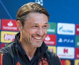 epa07848548 Bayern Munich's head coach Niko Kovac smiles during a press conference in Munich, Germany, 17 September 2019. Bayern Munich will face Red Star Belgrade in their UEFA Champions League group B soccer match on 18 September 2019.  EPA/LUKAS BARTH-TUTTAS