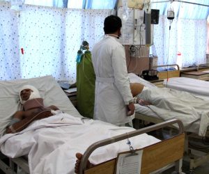 epa07853063 People who were injured in a truck bomb attack in Qalat, Zabul province, are treated at a hospital in neighboring Kandahar, Afghanistan, 19 September 2019. At least 15 were killed and 70 injured as attack hits hospital in Qalat. There has been a surge in militant attacks in Afghanistan in the past few weeks ahead of the presidential elections set for 28 September.  EPA/MUHAMMAD SADIQ