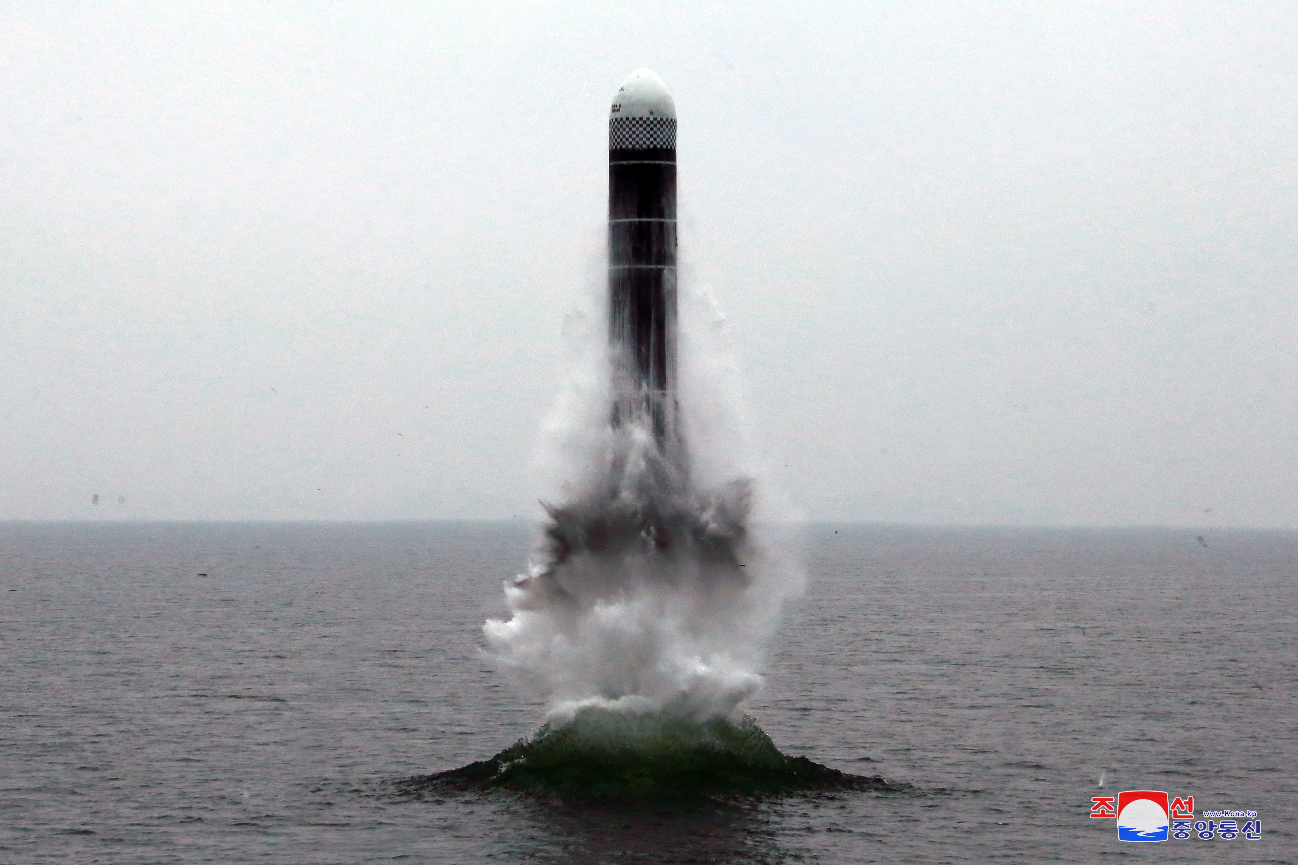 epa07890798 A photo released by the official North Korean Central News Agency (KCNA) shows the successful launch from a submarine of a Pukguksong-3, a new-type ballistic missile 
by the Academy of Defence Science of the Democratic People's Republic of Korea, in the waters off Wonsan Bay of the East Sea of Korea, 02 October 2019. According to South Korea's Joint Chiefs of Staff (JCS), North Korea again fired balistic missiles toward the East Sea ahead of the envisioned resumption of the stalled denuclearization talks with the United States.  EPA/KCNA   EDITORIAL USE ONLY