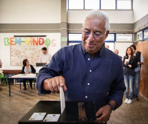 epa07900461 Portuguese Prime Minister and general secretary of the Socialist Party, Antonio Costa casts his vote for the legislative elections, in Lisbon, Portugal, 06 October 2019. More than 10.8 million registered voters are called on the day to the polls to elect the 230 deputies for the next legislature and from where the Constitutional Government will take place.  EPA/MARIO CRUZ