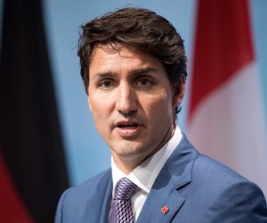 FILED - 08 July 2017, Hamburg: Canadian Prime Minister Justin Trudeau speaks during a press confrence at the conclusion of the two day G20 Summit. A video reportedly showing Canadian Prime Minister Justin Trudeau in blackface surfaced on Thursday, becoming the third instance of past racist behaviour by the leader seeking re-election. Photo: Bernd von Jutrczenka/dpa