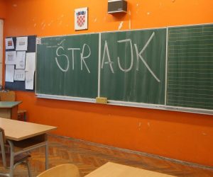 21.10.2019., Sibenik - Danas je strajk prosvjetnih djelatnika osnovnih i srednjih skola u cijeloj Hrvatskoj.
Photo: Dusko Jaramaz/PIXSELL