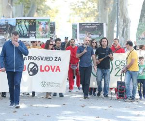 26.10.2019., Zagreb - 2. medjunarodni prosvjed za zabranu lova. Photo: Sanjin Strukic/PIXSELL