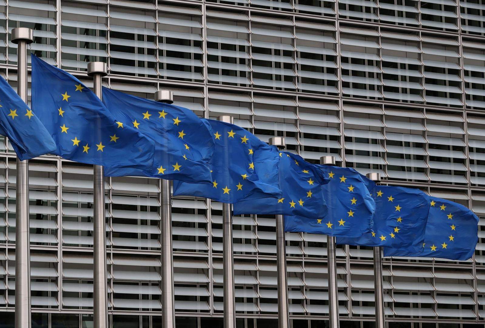 FILE PHOTO: European Union flags fly near the European Commission headquarters in Brussels FILE PHOTO: European Union flags fly near the European Commission headquarters in Brussels, Belgium, October 4, 2019. REUTERS/Yves Herman/File Photo Yves Herman