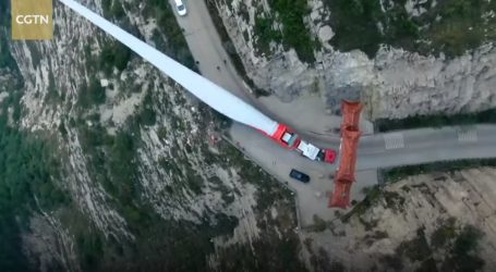 VIDEO: Pogledajmo još jednom transport lopatice vjetrolektrane