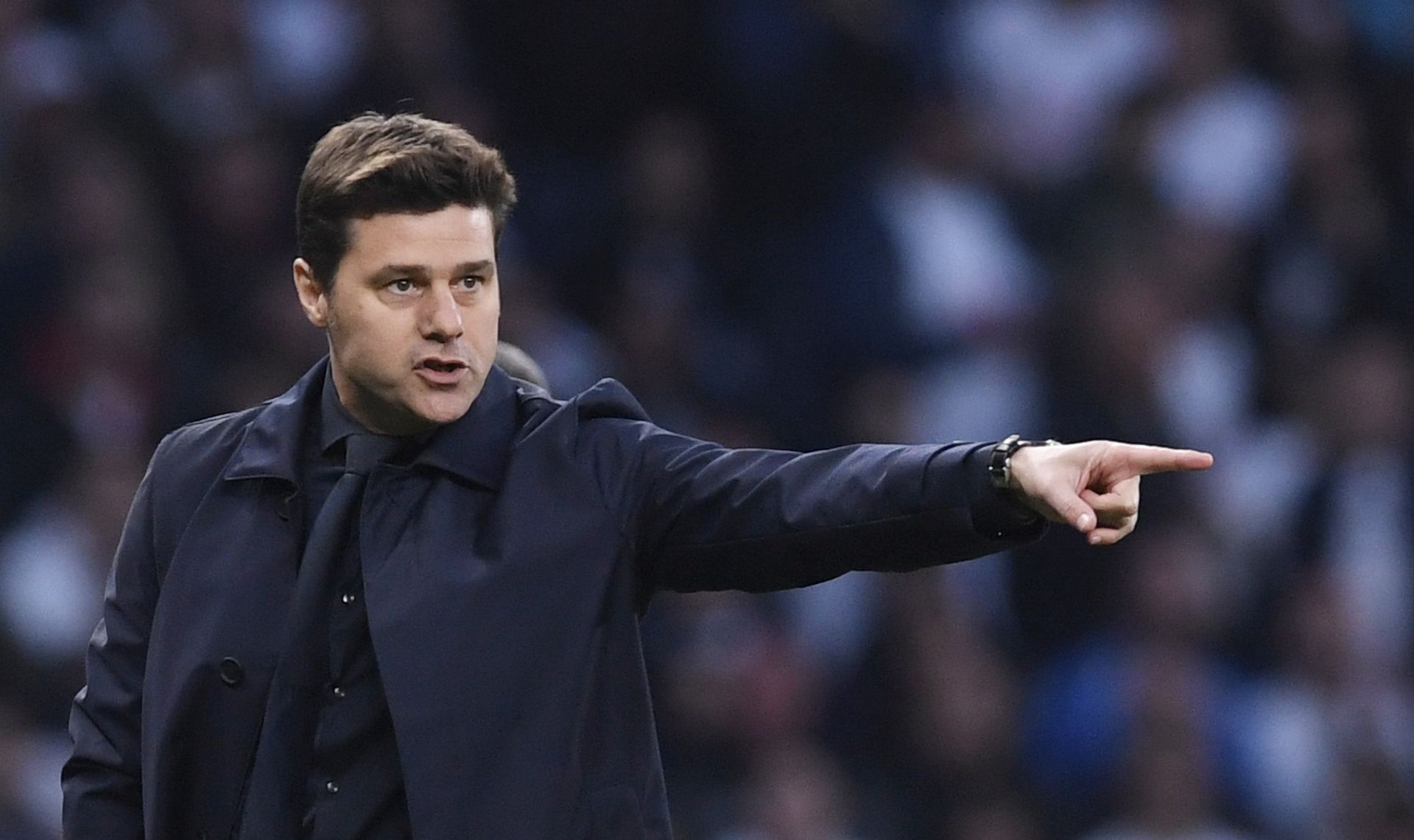epa08010879 (FILE) - Tottenham Hotspur's manager Mauricio Pochettino reacts during the UEFA Champions League semi-final first leg soccer match between Tottenham Hotspur and Ajax Amsterdam at the Tottenham Hotspur Stadium in London, Britain, 30 April 2019 (re-issued 20 November 2019). Tottenham Hotspur has sacked Mauricio Pochettino according to a club statement on 19 November.  EPA/WILL OLIVER *** Local Caption *** 55159408