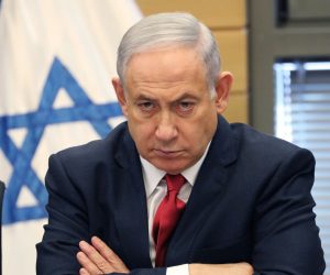 epa08014909 (FILE) - Israeli Prime Minister and leader of Likud Party Benjamin Netanyahu during an extended faction meeting of the right-wing bloc members at the Israeli Knesset (parliament) in Jerusalem, Israel, 18 November 2019 (reissued 21 November 2019). Reports on 21 November 2019 state Israeli Prime Minister Benjamin Netanyahu has officially been charged by the attorney general in a number of corruption scandals. Netanyahu was charged with bribery, breach of trust and fraud.  EPA/ABIR SULTAN