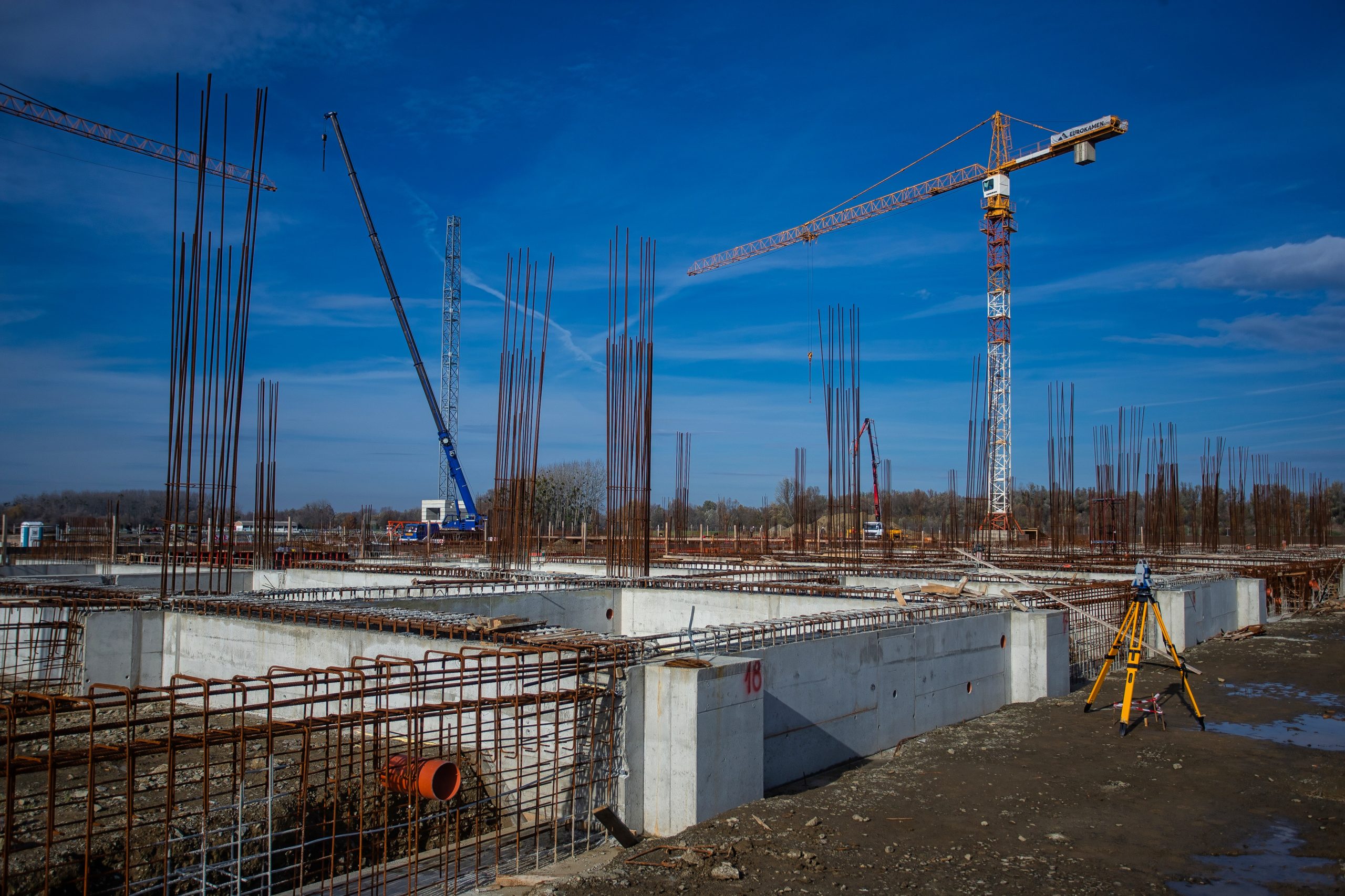 21.11.2019., Osijek - Gradjevinski radovi na novom stadionu NK Osijeka kod Pampasa. Photo: Davor Javorovic/PIXSELL
