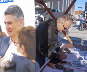23.11.2019., Osijek - Branimir Glavas je na standu za prikupljanje potpisa podrske Milanovicu za predsjednickog kandidata, dao svoj potpis.
Photo: Dubravka Petric/PIXSELL