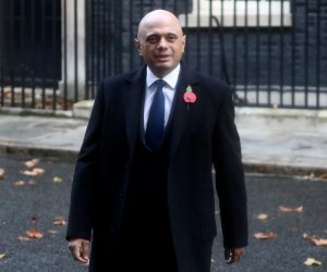 National Service of Remembrance at The Cenotaph in London Britain's Chancellor of the Exchequer Sajid Javid departs Downing Street to attend the National Service of Remembrance, on Remembrance Sunday, at The Cenotaph in Westminster, London, Britain, November 10, 2019. REUTERS/Simon Dawson SIMON DAWSON