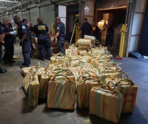 U.S. Customs and Border Protection and Homeland Security Investigations led a multi-agency inspection of the MSC Gayane that resulted in the seizure of about 35,000 pounds of cocaine discovered in seven shipping containers June 17, 2019. The cocaine seizure is a CBP record.