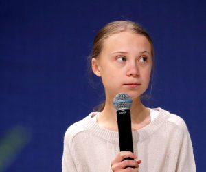epa08058990 Swedish activist Greta Thunberg delivers a speech during a round table with scientists held on the sidelines of the COP25 Climate Summit in Madrid, Spain, 10 December 2019. The UN Climate Change Conference COP25 runs from 02 to 13 December 2019 in the Spanish capital.  EPA/ZIPI