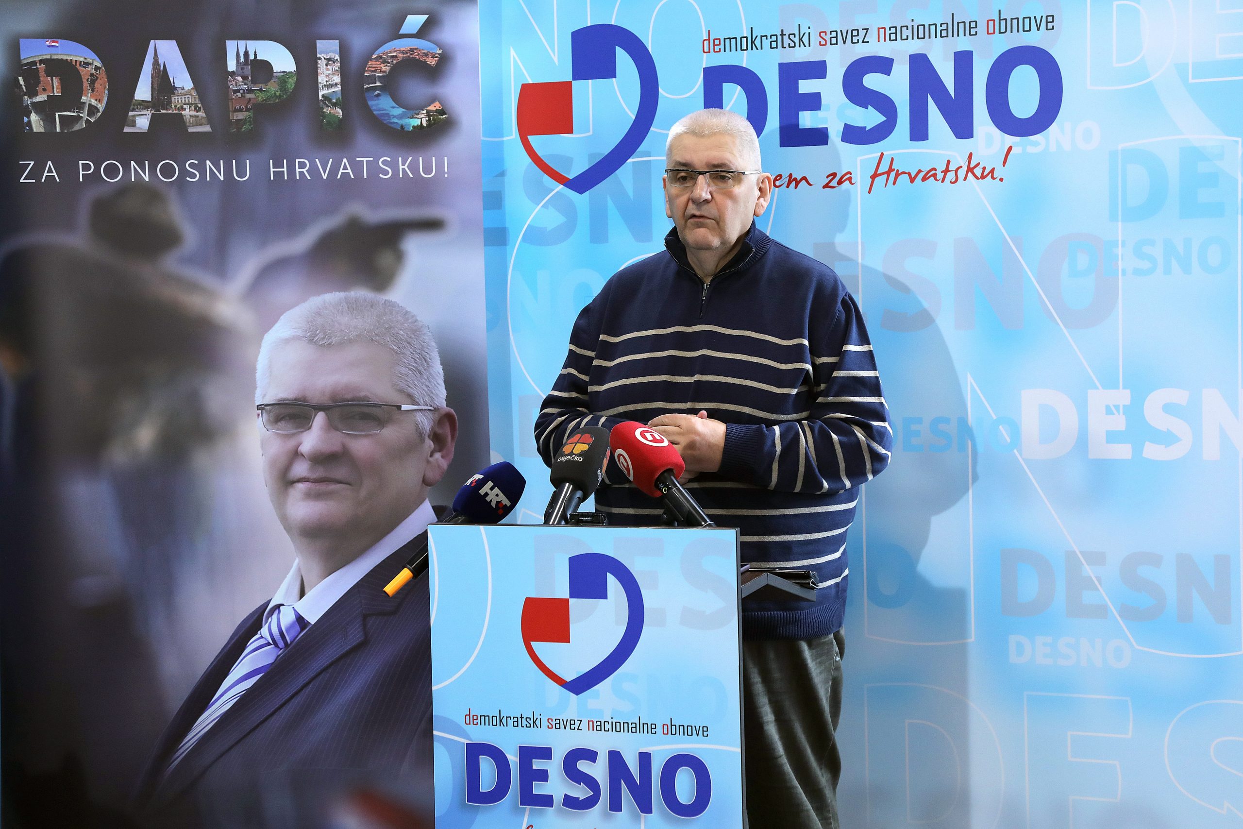 Osijek, 14.12.2019 - Konferencija za medije kandidata za predsjednika RH Ante Ðapiæa.
foto HINA/ ds