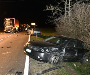 20.12.2019., Cugovec - Tri osobe ozlijedjene u sudaru teretnog kamiona i cetiri osobna automobila. Photo: Damir Spehar/PIXSELL