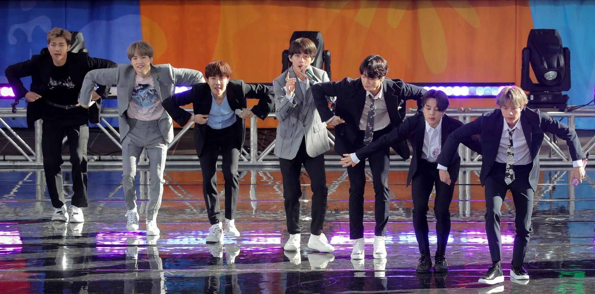 FILE PHOTO: Members of K-Pop band, BTS performs on ABC's 'Good Morning America' show in Central Park in New York FILE PHOTO: Members of K-Pop band, BTS performs on ABC's 'Good Morning America' show in Central Park in New York City, U.S., May 15, 2019. REUTERS/Brendan McDermid/File Photo Brendan McDermid