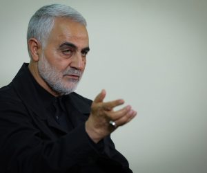 epa08099372 (FILE) - A handout photo made available by the Iranian Supreme Leader's office shows Iranian Revolutionary Guards Corps (IRGC) Lieutenant general and commander of the Quds Force Qasem Soleimani during an interview with a member of the Supreme Leader's office in Tehran, Iran, 01 October 2019 (reissued 03 January 2020). Iran's Quds Force leader Soleimani and Iraqi militia commander Abu Mahdi al-Muhandis were killed on 03 January 2020 following a US airstrike at Baghdad's international airport, the Pentagon confirmed. The attack comes amid escalating tensions between Tehran and Washington.  EPA/IRANIAN SUPREME LEADER'S OFFICE HANDOUT  HANDOUT EDITORIAL USE ONLY/NO SALES
