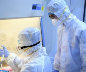 epa08172160 A picture released by Xinhua News Agency shows researchers subpackage the 2019-nCoV detection reagents at a company in Wuqing District, Tianjin Municipality, China, 27 January 2020 (issued 28 January 2020). The company's first batch of the 2019-nCoV detection reagent boxes for 10,000 people has been sent to Wuhan for free. The outbreak of coronavirus in China has so far claimed at least 100 lives and infected more than 4,500 others, according to media reports.  EPA/MA PING MANDATORY CREDIT  EDITORIAL USE ONLY/NO SALES