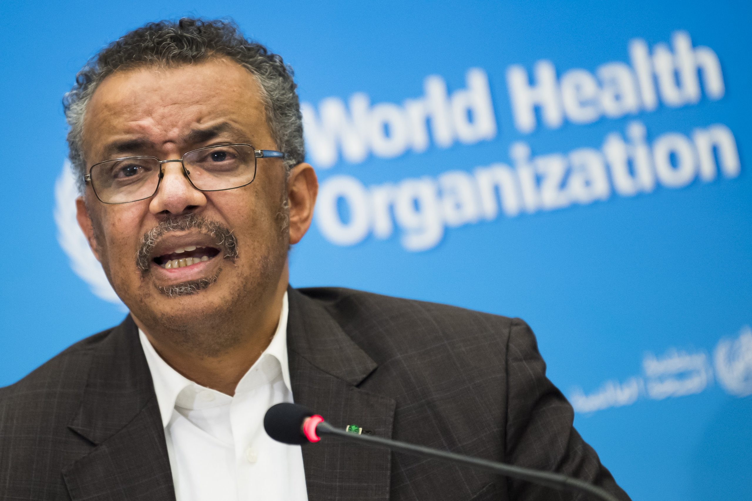 epa08179948 Tedros Adhanom Ghebreyesus, Director General of the World Health Organization (WHO), talks to the media after the WHO's Emergency Committee meeting on the novel coronavirus (2019-nCoV), during a press conference, at the World Health Organization (WHO) headquarters in Geneva, Switzerland, 30  January 2020. The WHO has declared an global public health emergency over the outbreak of the Coronavirus.  EPA/JEAN-CHRISTOPHE BOTT