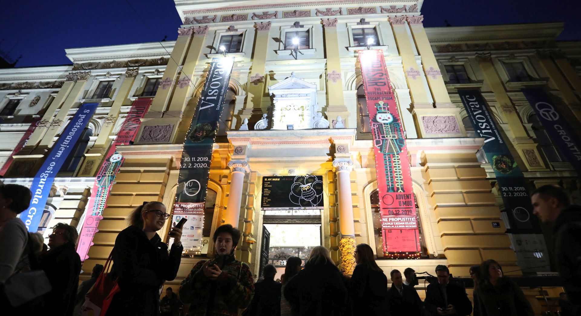 Zagreb, 31.01.2020 - Sveèano otvorenje Noæi muzeja 2020. godine odrano je u Muzeju za umjetnost i obrt (MUO).
foto HINA/ Lana SLIVAR DOMINIÆ/ lsd