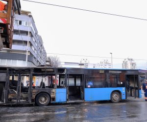 02.02.2020., Zagreb - Na Aveniji Dubrava zapalio se ZET-ov autobus. 
Photo: Tomislav Miletic/PIXSELL