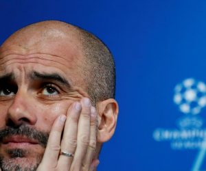 FILE PHOTO: Champions League - Manchester City Press Conference FILE PHOTO: Soccer Football - Champions League - Manchester City Press Conference - Etihad Campus, Manchester, Britain - April 16, 2019     Manchester City manager Pep Guardiola during the press conference     Action Images via Reuters/Jason Cairnduff/File Photo Jason Cairnduff