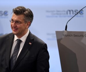 Munich Security Conference Croatia's Prime Minister Andrej Plenkovic smiles before a panel discussion during the annual Munich Security Conference in Germany February 16, 2020. REUTERS/Andreas Gebert ANDREAS GEBERT