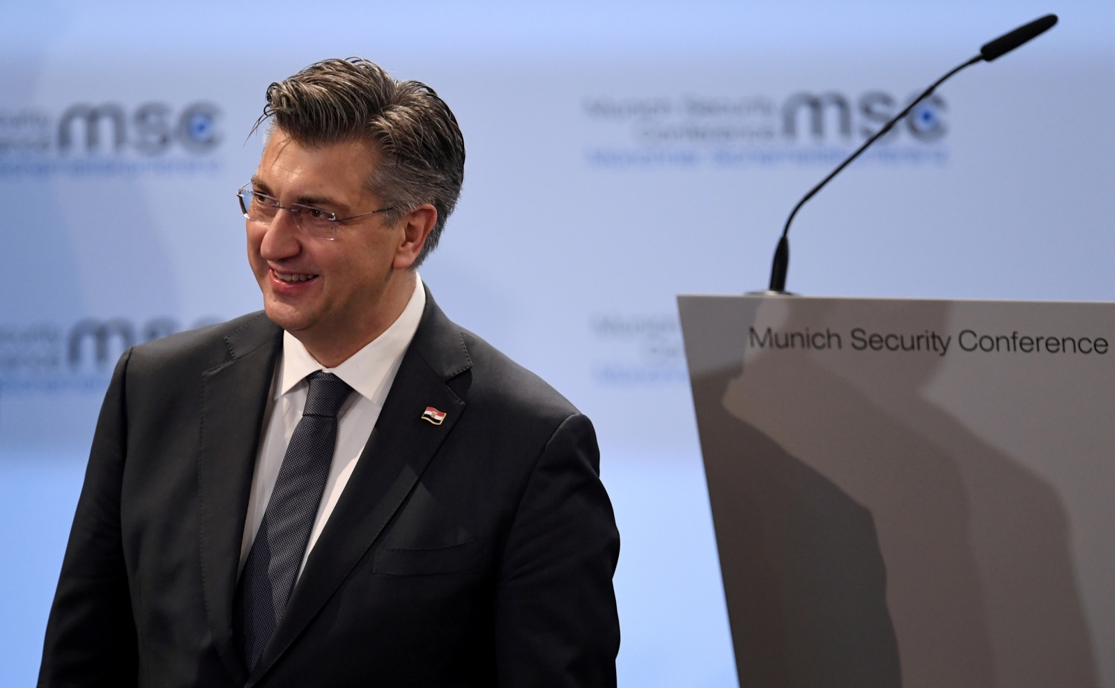 Munich Security Conference Croatia's Prime Minister Andrej Plenkovic smiles before a panel discussion during the annual Munich Security Conference in Germany February 16, 2020. REUTERS/Andreas Gebert ANDREAS GEBERT