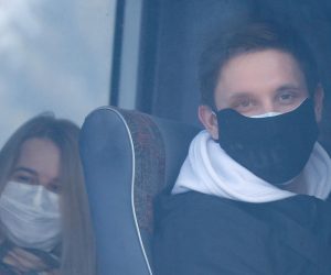FILE PHOTO: Passengers evacuated from China arrive in Kharkiv FILE PHOTO: Evacuees, who arrived from China hit by an outbreak of the novel coronavirus, look out of bus windows at an airport in Kharkiv, Ukraine February 20, 2020. REUTERS/Gleb Garanich/File Photo Gleb Garanich