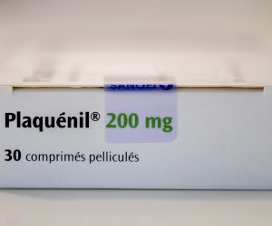 epa08322528 A box of Chloroquine, or hydroxychloroquine, a well-known antimalarial was seen in a pharmacy in Le Bouscat, near Bordeaux, France, 25 Mars 2020. The French government, through the Health Minister Olivier Veran, has spoken out in favour of more extensive clinical trials that have been carried out at European level in at least seven countries since 22 March. Chloroquine could certainly be administered to patients suffering from severe forms of coronavirus, but only following a strict medical protocol and at the collegial decision of doctors.  EPA/Caroline Blumberg