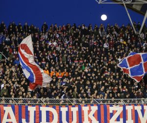 08.02.2020., Gradski stadion Poljud, Split - 21. kolo Hrvatski Telekom Prve HNL, HNK Hajduk - NK Lokomotiva.  Torcida. 
Photo: Ivo Cagalj/PIXSELL