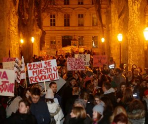 08.03.2020., Zagreb - Feministicki kolektiv fAKTIV odrzao je Nocni mars - 8. mart, pod sloganom "Zivio feminizam! Zivio 8. mart!" 

Photo: Dalibor Urukalovic/PIXSELL