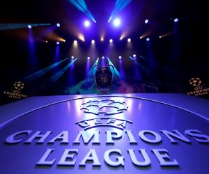 FILE PHOTO: Champions League Group Stage draw FILE PHOTO: Soccer Football - Champions League Group Stage draw - Grimaldi Forum, Monaco - August 29, 2019   General view of the Champions League trophy on display before the draw   REUTERS/Eric Gaillard/File Photo Eric Gaillard