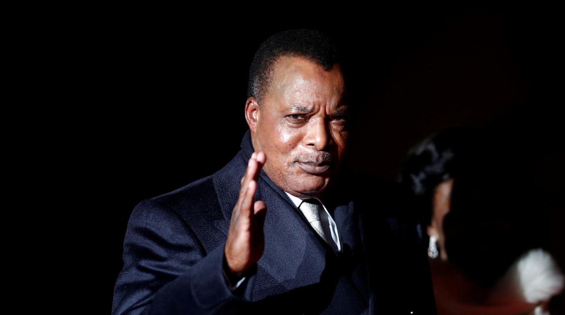FILE PHOTO: Republic of the Congo's President Denis Sassou Nguesso and his wife Antoinette arrive to attend a visit and a dinner at the Orsay Museum in Paris FILE PHOTO: Republic of the Congo's President Denis Sassou Nguesso and his wife Antoinette arrive to attend a visit and a dinner at the Orsay Museum on the eve of the commemoration ceremony for Armistice Day, 100 years after the end of the First World War, in Paris, France, November 10, 2018.  REUTERS/Benoit Tessier/File Photo Benoit Tessier