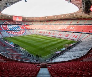 FILED - 09 February 2020, Bavaria, Munich: A general view of the empty seats of the Allianz Arena. Bundesliga clubs agreed on Tuesday that the suspension of the season because of the coronavirus should be extended until 30 April 2020, the German Football League (DFL) has said. Photo: Matthias Balk/dpa