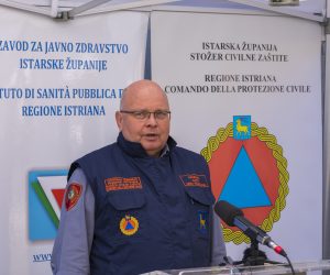 15.04.2020.., Pula - 
Konferencija za medije Stozera civilne zastite Istarske zupanije na temu koronavirusa (COVID-19).
Photo: Srecko Niketic/PIXSELL