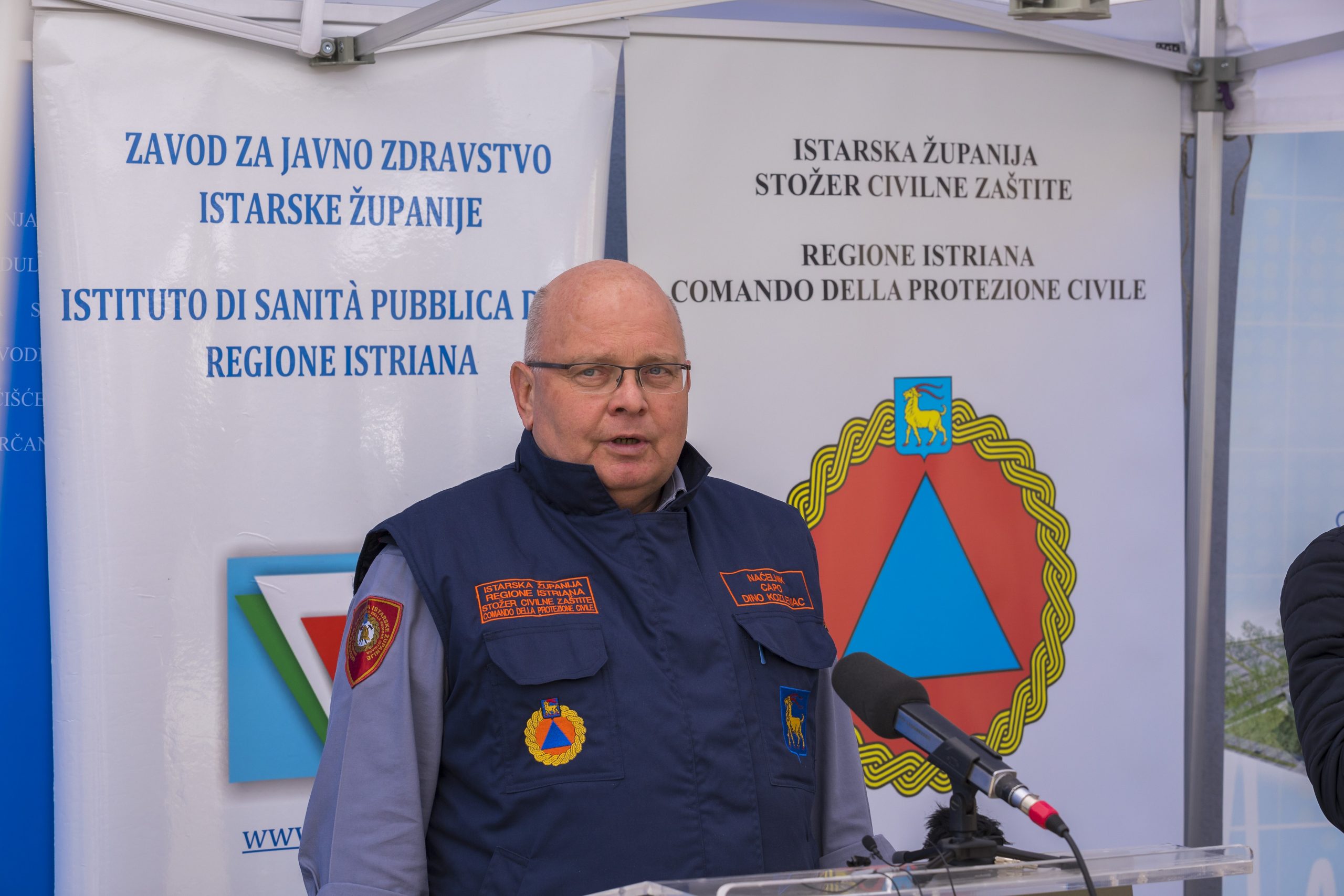 15.04.2020.., Pula - 
Konferencija za medije Stozera civilne zastite Istarske zupanije na temu koronavirusa (COVID-19).
Photo: Srecko Niketic/PIXSELL